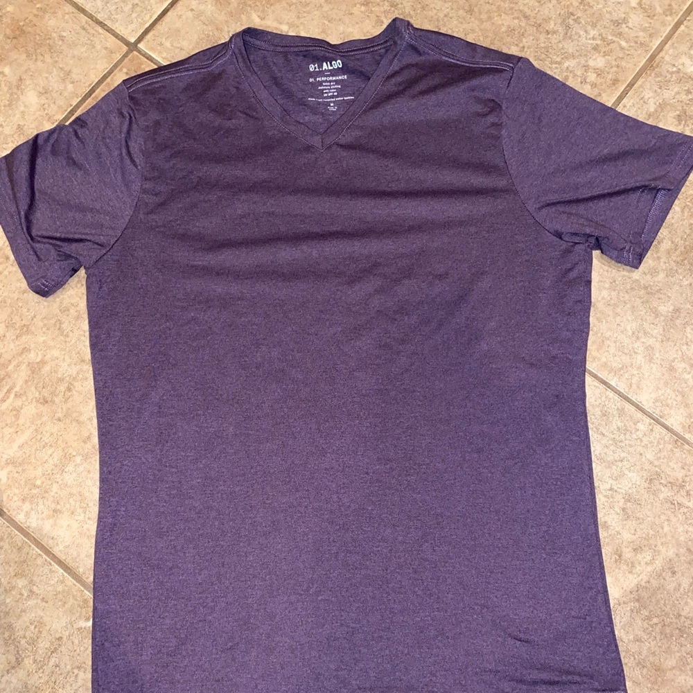 Deep Purple .01 Algo Vneck shirt recycled plastic SUPER SOFT